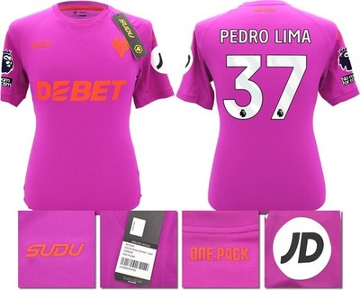BNWT 2024/2025 WOLVES F.C. SUDU THIRD SHIRT PEDRO LIMA 37 + PATCHES SMALL