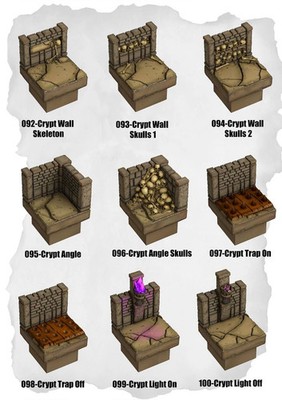 Friedhof Gruft Mauer Gelände 28-32mm Tabletop Landschaft D&D RPG