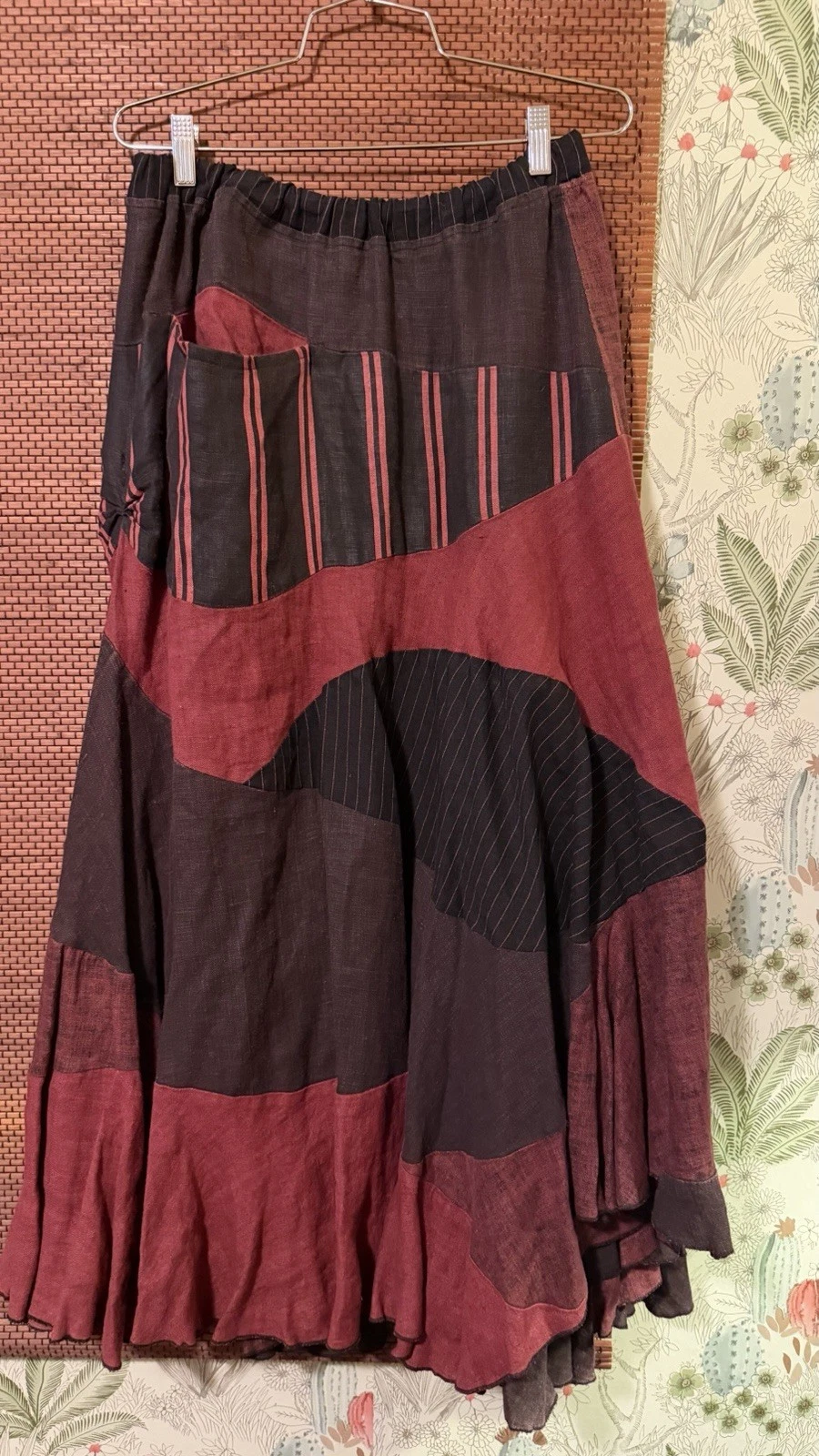 Cynthia Ashby Skirt Patchwork Gypsy SZ Small 100% Linen Heavyweight
Opens in a new window or tab