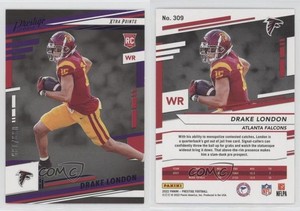 2022 Panini Prestige Rookies Xtra Points Purple /199 Drake London #309 Rookie RC