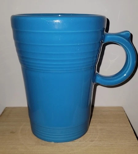 Homer Laughlin Fiesta Ware Peacock Blue Latte Mug  5 1/2"