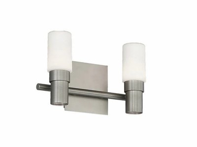 WAC Lighting Elementum WS-76612-SN Satin Nickel 2-Light LED Bathroom Light