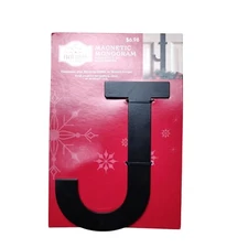 Holiday Time Magnetic Monogram Letter J For Stocking or Wreath Hanger