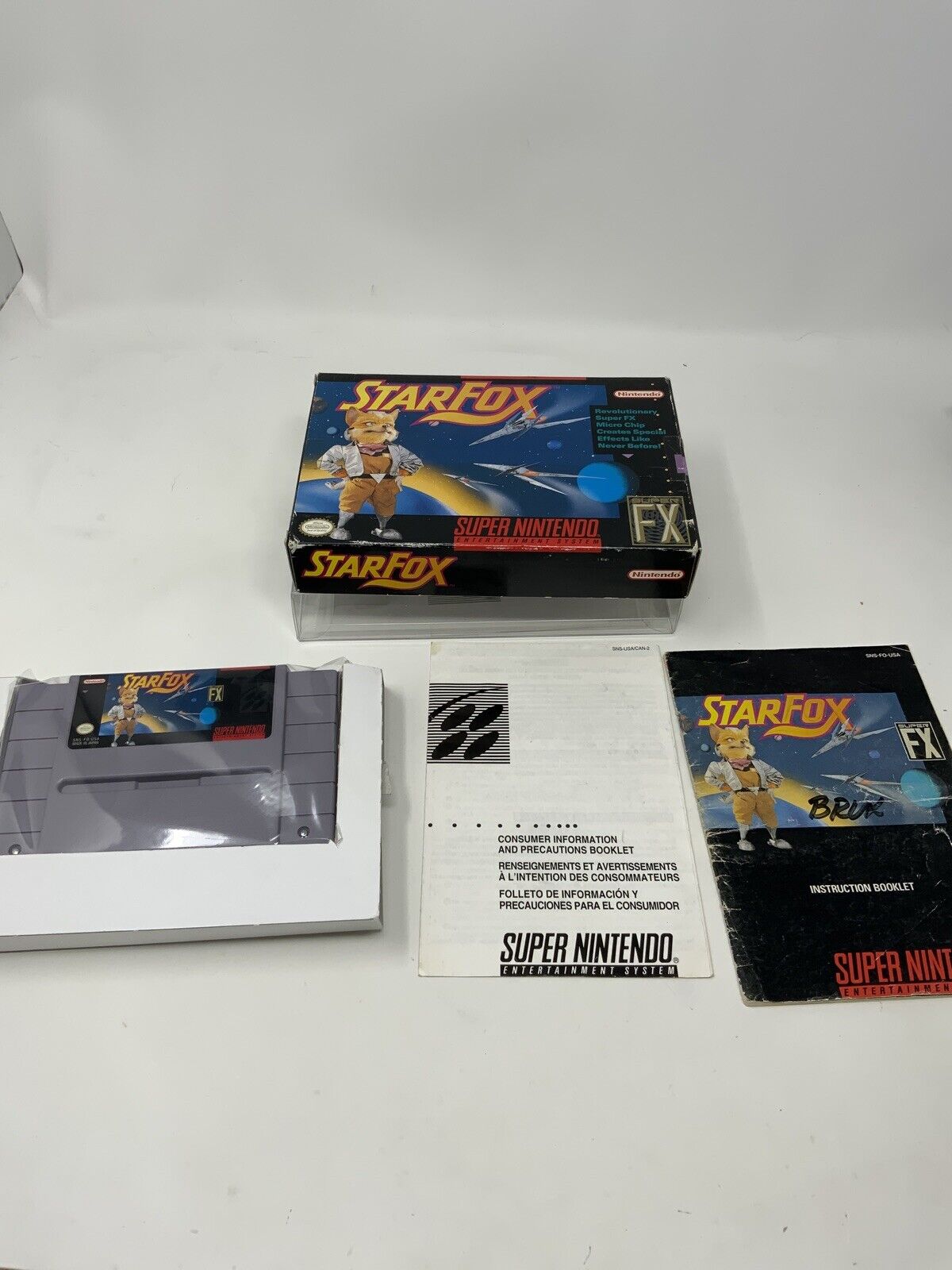 * Rare* Star Fox BOX ONLY Super Nintendo SNES. Fantastic Condition High  Gloss