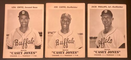 Vintage 1958 Buffalo Bisons Bond Bread Baseball Card Lot of 3