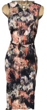 Coast Multi colored pencil Occassion party wiggle dress size 10 #