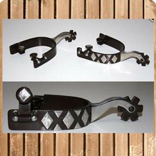 Western Spurs Cowboy Collection Diamonds, Western Spurs, Brown Steel Spurs