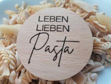 Wooden lid with engraving "LOVE LIFE pasta", � 107 mm including for WECK RR 100