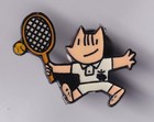 RARE PINS PIN'S .. OLYMPIQUE OLYMPIC BARCELONA 1992 TEAM TENNIS COBI A.B ~25