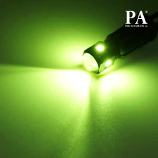 2x HYUGA SAMURAI  T10 168 W5W Lime Lemon Green LED Light Bulb Projector