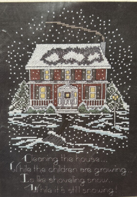 #ad Janlynn Snowy Christmas Counted Cross Stitch Kit Cleaning The House Inspiration $13.98