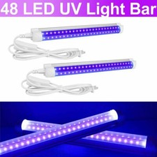 2pack 48LED UV Light Bar Black Fixtures Ultraviolet Lamp Strip DJ Party Club