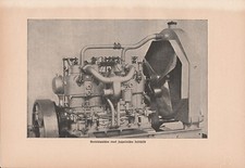 Zeppeline Luftschiff Betriebsmaschine Motor DRUCK von 1913 Zeppelin