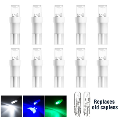 10PCS LED W1.2W T5 Glühlampe Birne Soffitte 12V Auto Lampen Tacho Beleuchtung 73