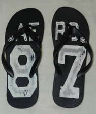 Men's Aero Flip Flops Graphic print Slip On Black/white, Size 11-13, Never used