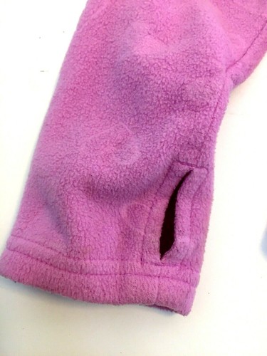 Athletic Works Girls' Micro Fleece Top Sweater Pullover Dark Pink Hearts Size XS - Picture 6 of 8