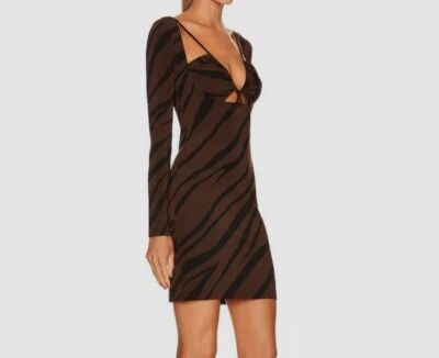 leopard mesh mini dress IRISIA MINI DRESS