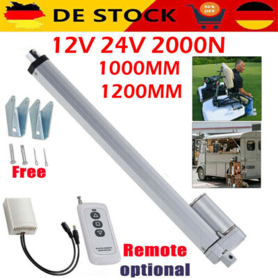 2000N 12V 24V Linearantrieb Elektrisch Linear Actuator Motor 1000mm 1200mm Fast