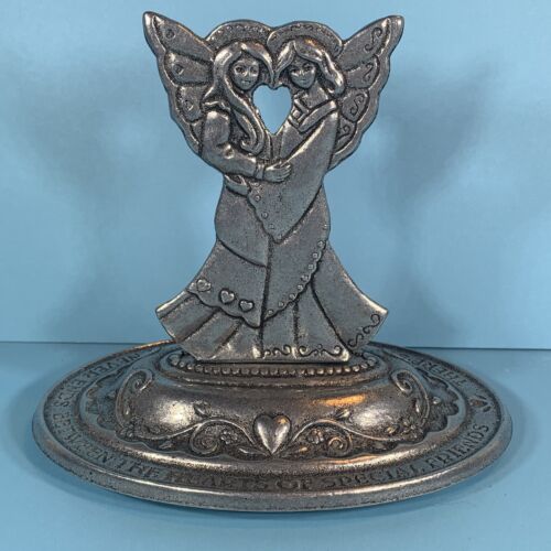 2002 Carson Pewter Friendship Angels 5" tall - Picture 1 of 10