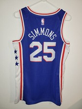 NIKE NBA PHILADELPHIA 76ERS BEN SIMMONS BLUE SWINGMAN JERSEY MEN'S S