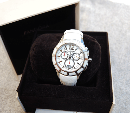 Genuine Pandora Watch Imagine Grand C Silver/White with Ceramic Bezel - 811004WH - Picture 3 of 3