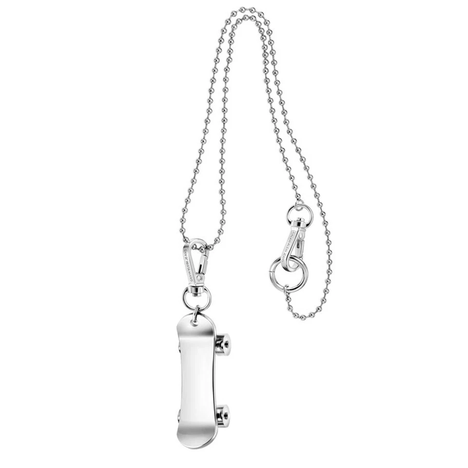 Calvin Klein Jeans Collier En Inox Argent Avec Skateboard Pendentif 50 CM - Photo 1/1