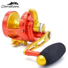 CAMEKOON TW600 Conventional Leverdrag Fishing Reel 55LB Max Drag 5.5:1 Left Hand