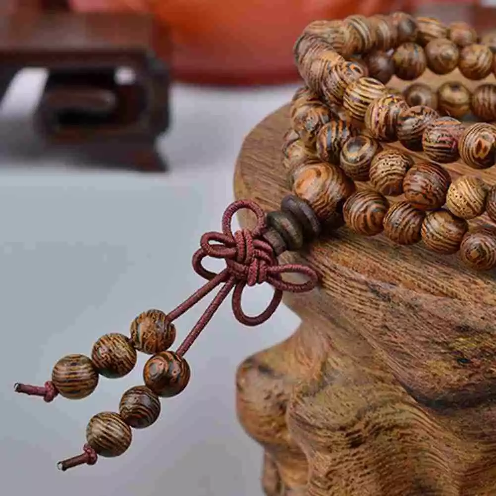 PURPLE WHALE Tibetan Buddhist Prayer Mala 108 Natural Wood Beads Necklace  or Bracelet (6mm) | Amazon.com