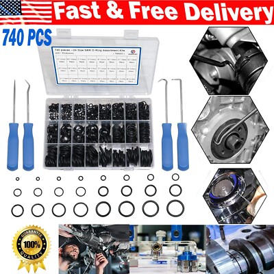 1200x Automotive Seal Kit 24 Sizes Universal Rubber O-Ring Assortment Set Gasket 980227665223