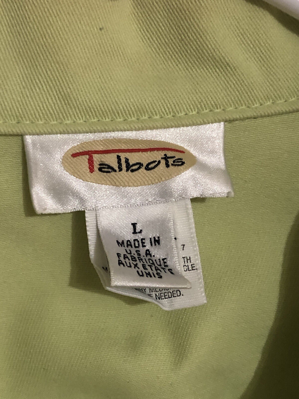 Large Talbots Light Lime Green colored denim Jean… - image 2
