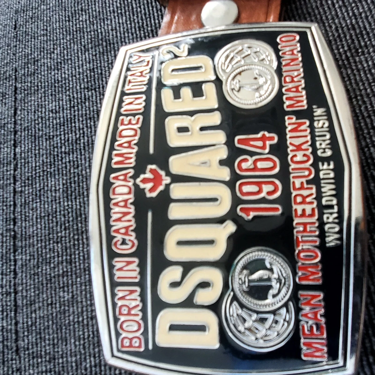 DSQUARED Italy brown leather belt Size 40