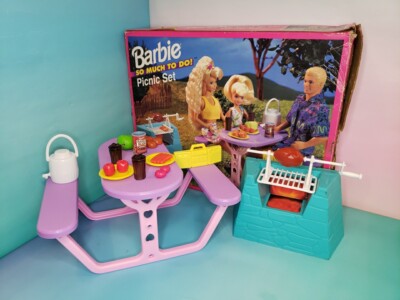 Vintage 1995 ~ BARBIE ~ Mattel ~ So Much To Do PICNIC Set