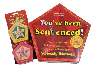 You've Been Sentenced Family Card / Board Game ~ 2 Add On Decks Included ~ New