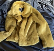 Sage Green Topshop Faux Fur Jacket. Size 8