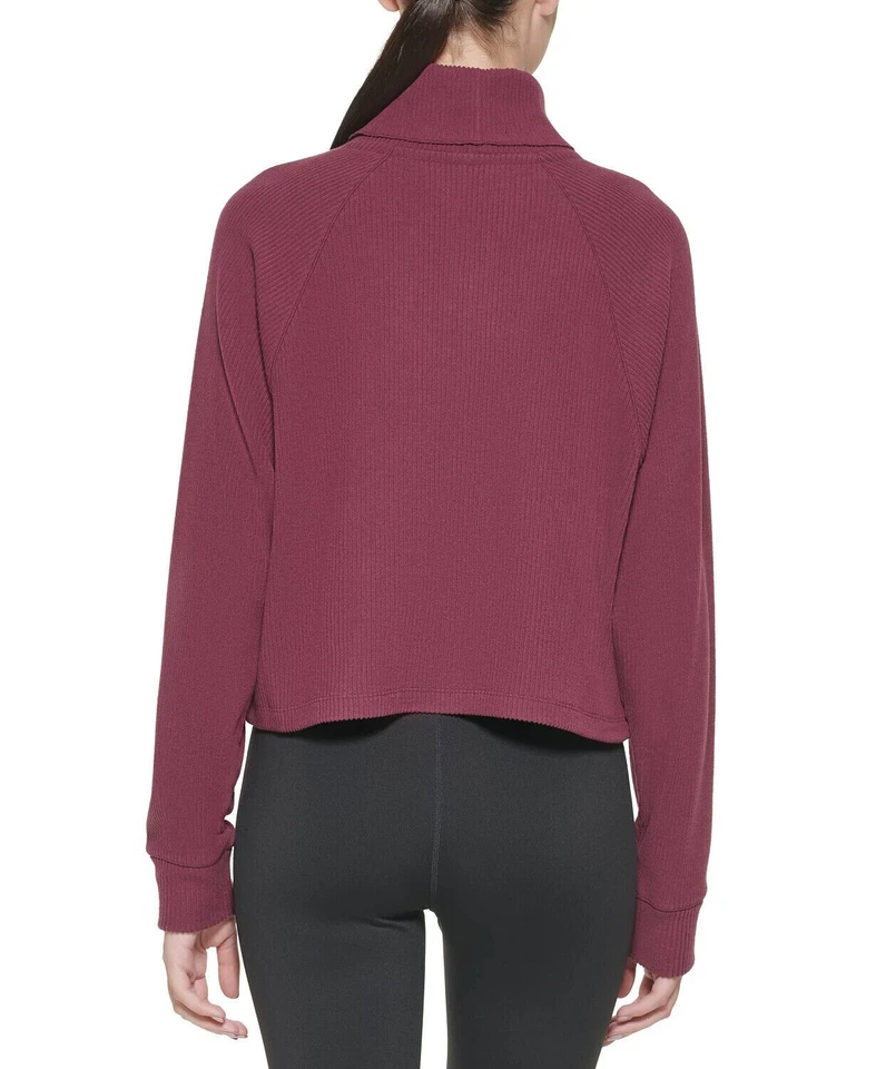 Calvin Klein Performance Women's Garnet Polyester Turtleneck Long-Sleeve Top L - Image 4 of 4
