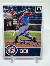 2023 Fredericksburg SGA #17 Daylen Lile SIGNED Choice MILB Team Card Washington 