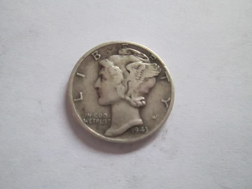 1943 Mercury Dime W  90% Silver circulated