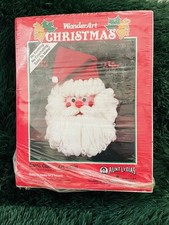 Aunt Lydia's WonderArt Santa Claus Kit Easy To Make Wall Hanging Made In USA New