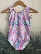 Girls Gymnastics Dance Leotard Size 130 8Y-10Y Multi Colors Hearts Shimmer