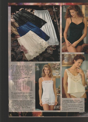 Vintage JCP Catalog Lingerie Lacy Half Slip Photo Clipping