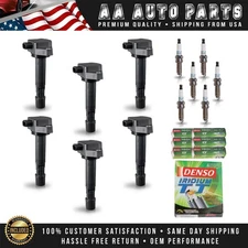 6 Ignition Coil & 6 Denso Iridium Spark Plug for Honda Pilot Ridgeline 3.5L V6