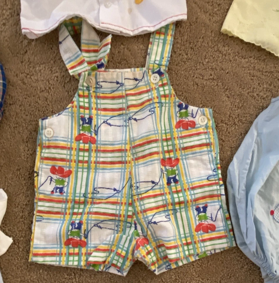 Vintage Boy Clothihg Lot Toddler Baby 60's-80s Infant Romper Outfit 30 Pieces - Image 4 of 4