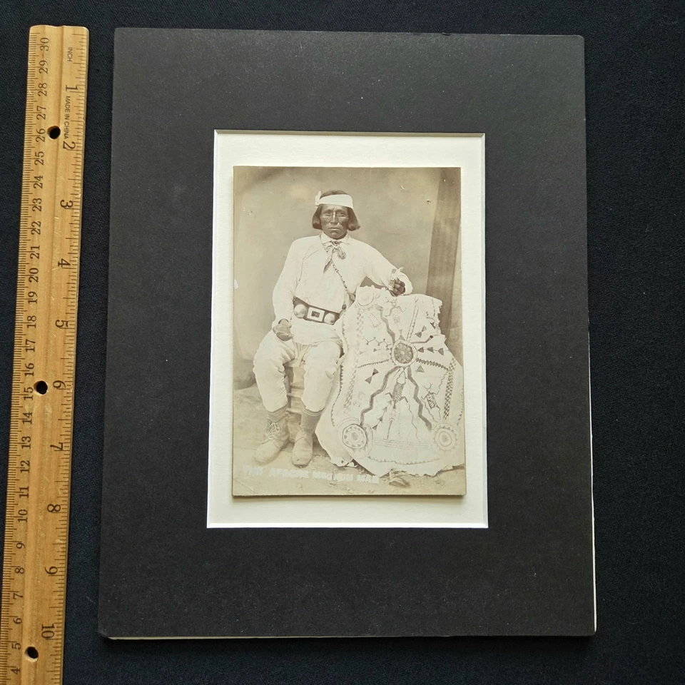 Jefe indio nativo americano apache, en estudio ¡RARO!!! Foto 2 de 2