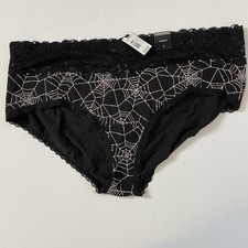 Torrid Curve Cheeky Panties Underwear Plus Sz 1 Spiderweb Halloween Mid Rise NEW