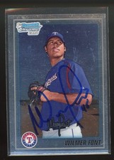 2010 Bowman Chrome WILMER FONT Signed Card autograph auto RANGERS DODGERS