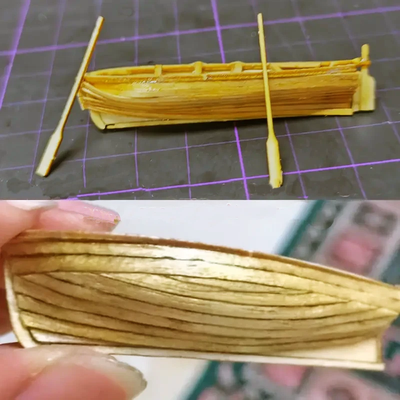 NEU Modellbau Set Segelschiff "Ariadne" 1882 mit Beiboot Stiftmesser Polierwachs - Bild 4 von 4