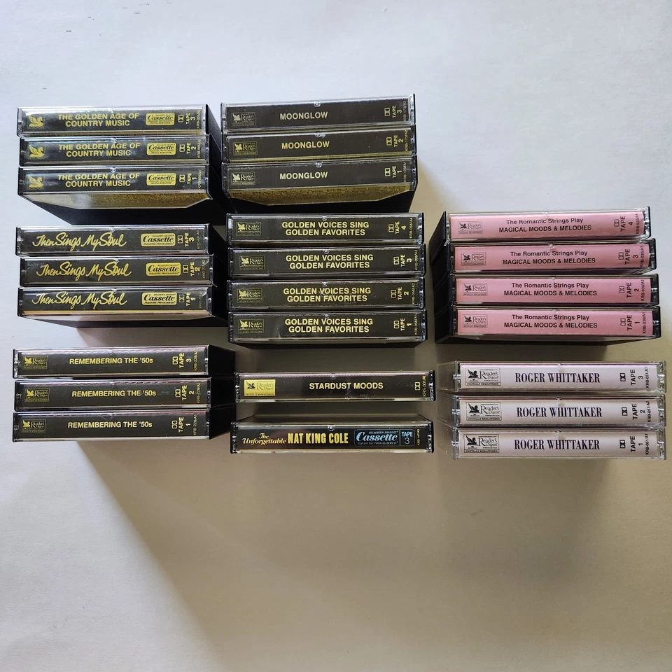 Lot of 25 Readers Digest Cassette Tapes Variety of Music Collections  - Image 2 of 4