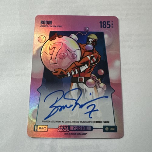 Bo Jackson Battle Arena Boom BGA-22 Boomer Esiason Bubble Gum Auto