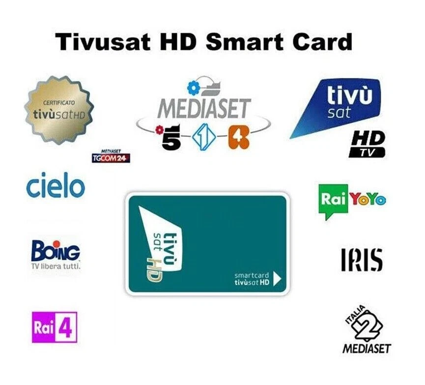Decoder Satellitare Ufficiale Tivusat HD Tivu Sat Con Tessera Inclusa Tv Sat - Immagine 4 di 4