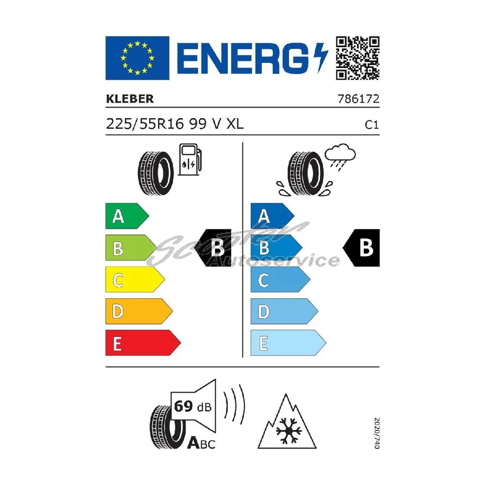 1x 225/55R16 99V Allwetter-Reifen Kleber Quadraxer 3 3PMSF XL | 49273 - Bild 2 von 3